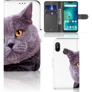 Xiaomi Mi A2 Lite Telefoonhoesje met Pasjes Kat