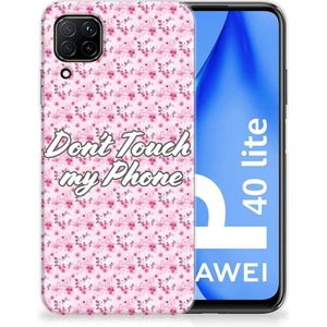 Huawei P40 Lite Silicone-hoesje Flowers Pink DTMP