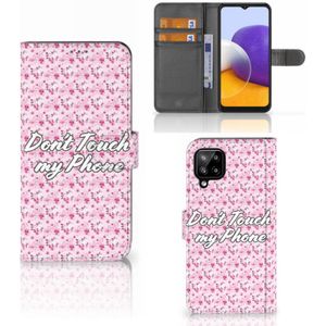 Samsung Galaxy A22 4G | M22 Portemonnee Hoesje Flowers Pink DTMP
