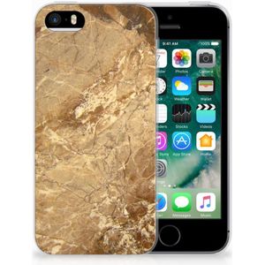 Apple iPhone SE | 5S TPU Siliconen Hoesje Marmer Creme