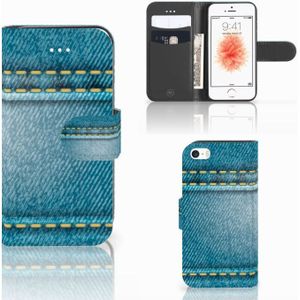 Apple iPhone 5 | 5s | SE Wallet Case met Pasjes Jeans