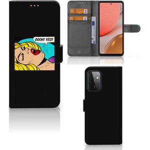 Samsung Galaxy A72 Wallet Case met Pasjes Popart Oh Yes