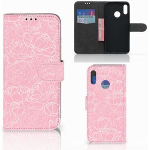 Honor 10 Lite Hoesje White Flowers