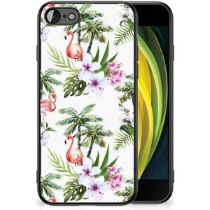 iPhone SE 2022 | SE 2020 | 7/8 Dierenprint Telefoonhoesje Flamingo Palms
