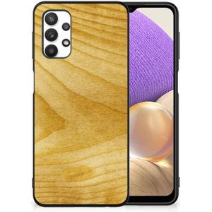 Samsung Galaxy A32 5G Houten Print Telefoonhoesje Licht Hout