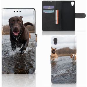 Sony Xperia XA1 Telefoonhoesje met Pasjes Honden Labrador
