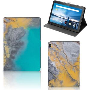Lenovo Tablet M10 Leuk Tablet hoesje  Marble Blue Gold
