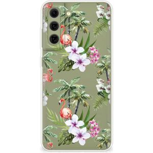 Samsung Galaxy S21FE TPU Hoesje Flamingo Palms