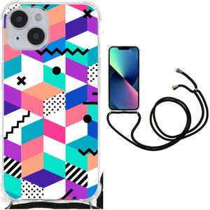 iPhone 14 Shockproof Case Blokken Kleurrijk