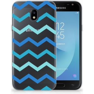 Samsung Galaxy J3 2017 TPU bumper Zigzag Blauw