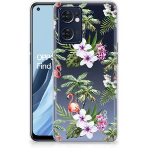 OPPO Reno 7 5G | Find X5 Lite TPU Hoesje Flamingo Palms