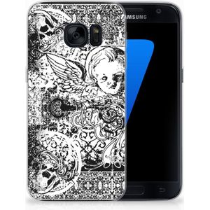 Silicone Back Case Samsung Galaxy S7 Skulls Angel