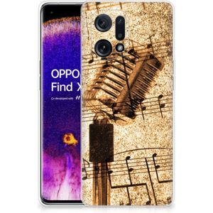 OPPO Find X5 Siliconen Hoesje met foto Bladmuziek