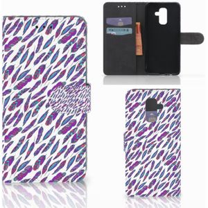 Samsung Galaxy A6 Plus 2018 Telefoon Hoesje Feathers Color