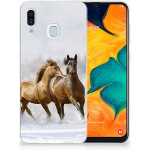 Samsung Galaxy A30 TPU Hoesje Paarden