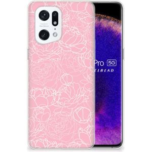 OPPO Find X5 Pro TPU Case White Flowers