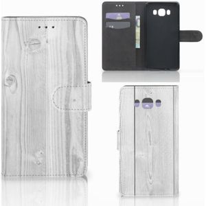 Samsung Galaxy J7 2016 Book Style Case White Wood