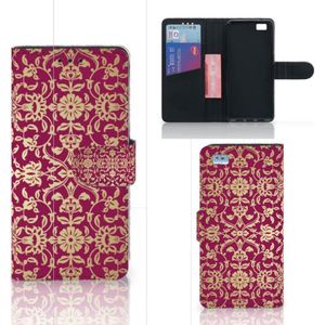 Wallet Case Huawei Ascend P8 Lite Barok Pink