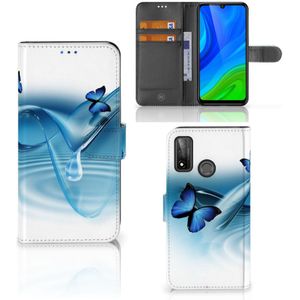 Huawei P Smart 2020 Telefoonhoesje met Pasjes Vlinders