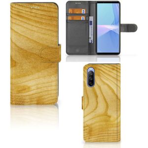 Sony Xperia 10 III Book Style Case Licht Hout