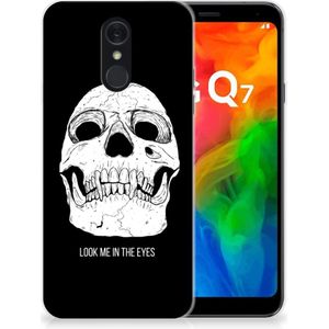 Silicone Back Case LG Q7 Skull Eyes
