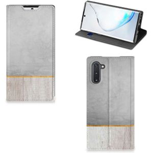 Samsung Galaxy Note 10 Book Wallet Case Wood Concrete