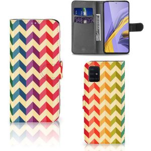 Samsung Galaxy A51 Telefoon Hoesje Zigzag Multi Color