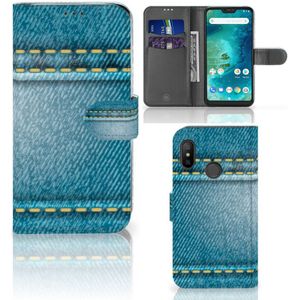 Xiaomi Mi A2 Lite Wallet Case met Pasjes Jeans