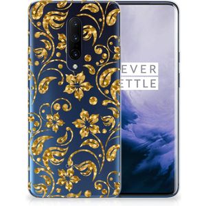 OnePlus 7 Pro TPU Case Gouden Bloemen