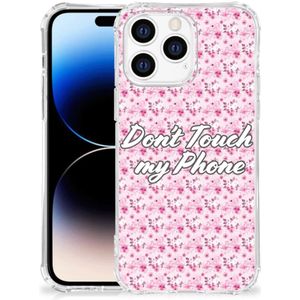 Apple iPhone 14 Pro Max Anti Shock Case Flowers Pink DTMP