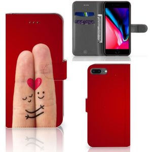 Apple iPhone 7 Plus | 8 Plus Wallet Case met Pasjes Liefde - Origineel Romantisch Cadeau