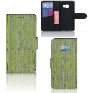 Samsung Galaxy A3 2017 Book Style Case Green Wood