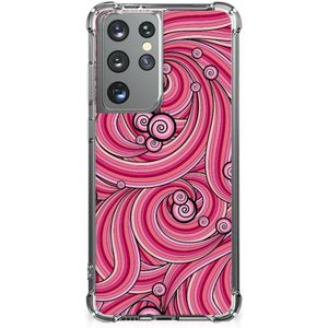Samsung Galaxy S21 Ultra Back Cover Swirl Pink