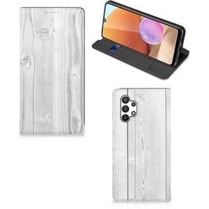 Samsung Galaxy A32 4G | A32 5G Enterprise Editie Book Wallet Case White Wood