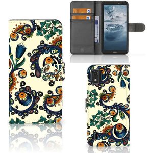 Wallet Case Nokia C2 2nd Edition Barok Flower