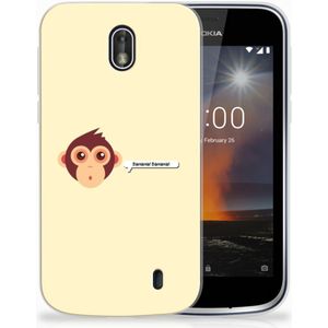Nokia 1 Telefoonhoesje met Naam Monkey