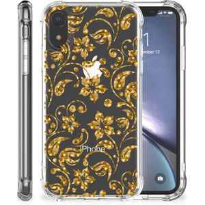 Apple iPhone Xr Case Gouden Bloemen