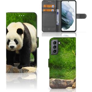 Samsung Galaxy S21 FE Telefoonhoesje met Pasjes Panda
