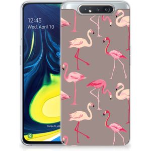 Samsung Galaxy A80 TPU Hoesje Flamingo
