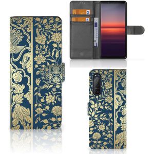 Sony Xperia 5II Hoesje Beige Flowers