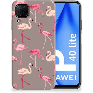 Huawei P40 Lite TPU Hoesje Flamingo