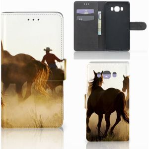 Samsung Galaxy J7 2016 Telefoonhoesje met Pasjes Design Cowboy