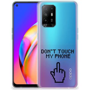 OPPO A94 5G | Reno5 Z Silicone-hoesje Finger Don't Touch My Phone