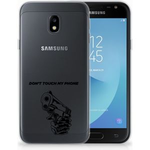 Samsung Galaxy J3 2017 Silicone-hoesje Gun Don't Touch My Phone