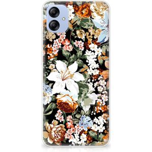 TPU Case voor Samsung Galaxy A04e Dark Flowers