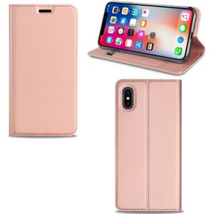 Apple iPhone Xs Max Hoesje Rose met Pashouder