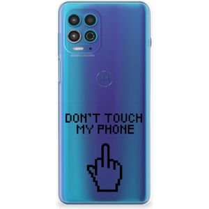 Motorola Moto G100 Silicone-hoesje Finger Don't Touch My Phone