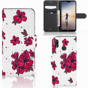 Huawei P20 Lite Hoesje Blossom Red