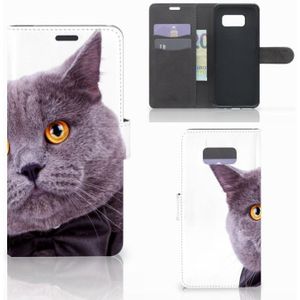 Samsung Galaxy S8 Plus Telefoonhoesje met Pasjes Kat