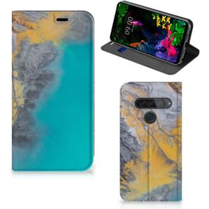 LG G8s Thinq Standcase Marble Blue Gold